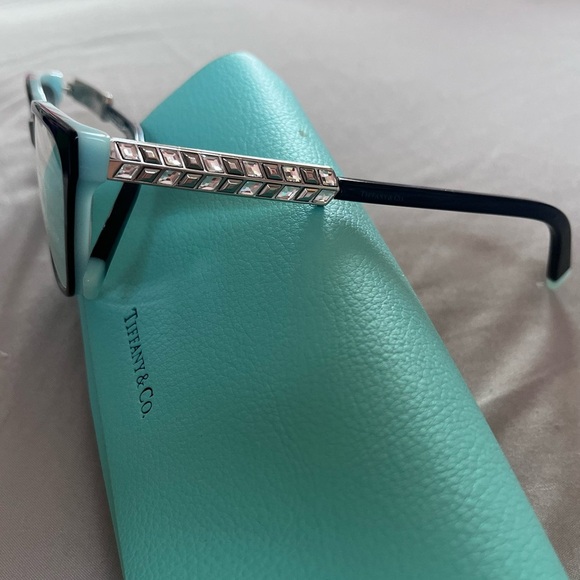 Tiffany & Co Tf2199b Havana Blue Swarovski Glasses - Picture 2 of 3